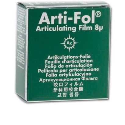 Артикуляционная фольга Bausch Arti-Fol BK 26 зеленая, двухсторонняя, 8 микр, 20мх22мм 0001914714 - фото 435314