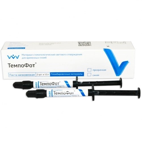 ТемпоФот - паста 3г прозрачная низковязкая СВЕТООТВЕРЖДАЕМЫЙ КОМПОЗИТНЫЙ МАТЕРИАЛ ДЛЯ ВРЕМЕННОГО ПЛОМБИРОВАНИЯ, Владмива 1231911436 - фото 436572