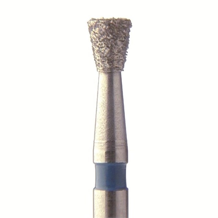 Бор алмазный 805 012 FG, синий, 5 шт. Форма: обратный конус с плоским концом 805.FG.012 - фото 462956