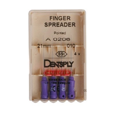 Finger spreader N10/40 L21,4 шт. - уплотнитель гуттаперчи для латеральной конденсации, заостренный конец. Нержавеющая сталь A020602190000 - фото 463596