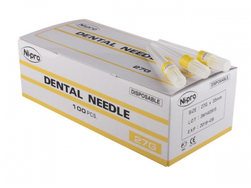 Иглы карпульные Nipro Dental Needle 27G, 0.4*35 мм (100 шт), Корея инъекционные одноразовые евростандарт st404538 - фото 464887