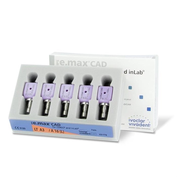 Блоки Ivoclar Vivadent IPS emax CAD CER/inLab LT A2 A14 (L) 5 шт 678874 - фото 475248