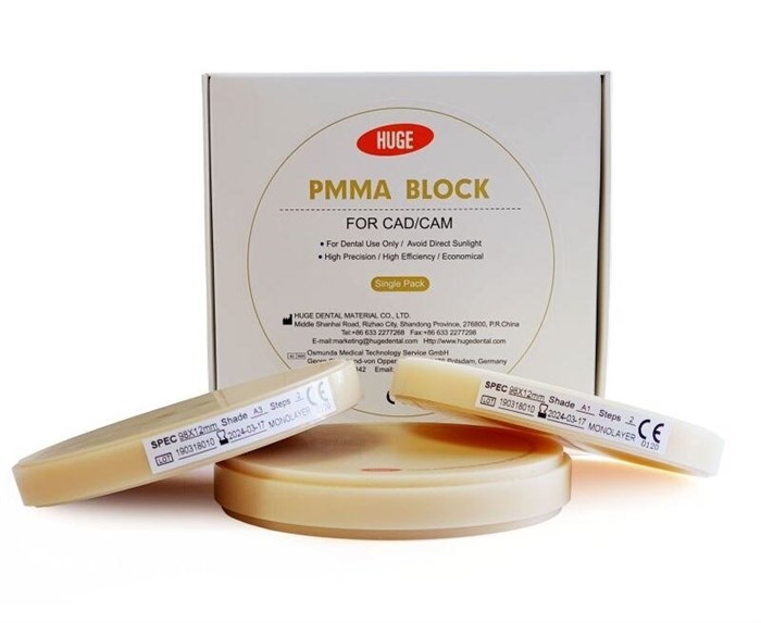 Диск полиметилметакрилатный Huge PMMA MONOLAYER, оттенок A1, размер 98 х 14 st47106 - фото 475303