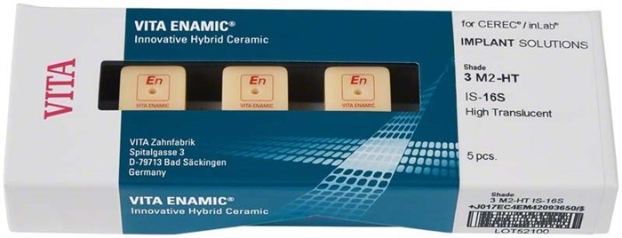 Блоки ENAMIC IS для Cerec/in Lab, 3M2-HT HighTranslucent, 5 шт, для абатментов EC4EM4209485 - фото 476125