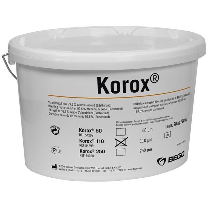Песок Кorox 110 мкм, 20 кг – корундовый материал для пескоструйной обработки 54299 - фото 486066