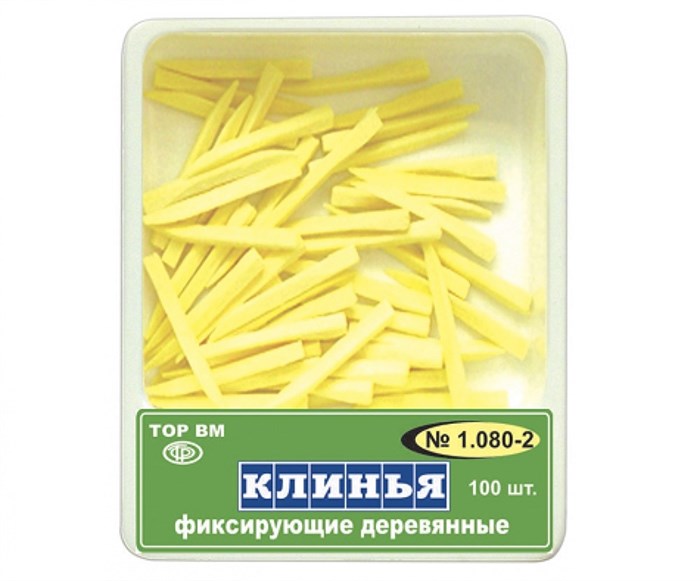 Клинья фиксирующие, деревянные "ТОР ВМ"1.080-2 Клинья фиксирующие, деревянные, желтые, ТОР ВМ (Россия) 1.080-2 - фото 489889