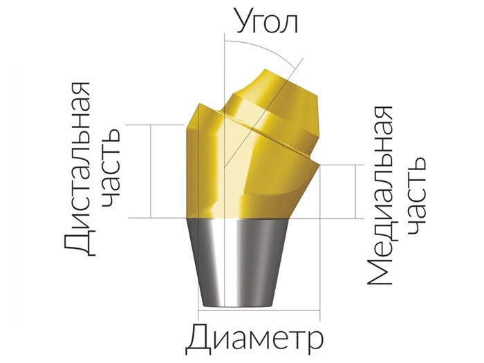 ASA45302018N  Винтовой угловой абатмент без шестигранника, диаметр 4.5 мм, Dentium (Ю.Корея) ASA45302018N - фото 499928