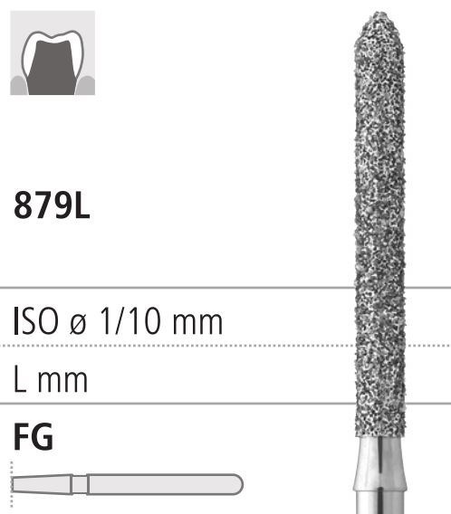Боры стоматологические алмазные FG 879L/013, красный, 6шт. ISO код 314291514013., арт: FG4410L/6 FG4410L/6 - фото 501845