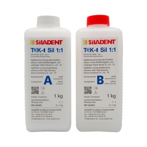 TEK-1 SIL (component A+B, large aperture) - дублировочный силикон с присадками, очень низкая твердость, 2 х 6 кг 261011 - фото 514449