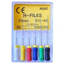 H-files - корневые буравы ручные, длина 25 мм, ISO-30 (6шт). (комп), арт: 0332006M 0332006M