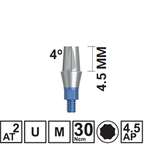Абатмент прямой VEGA RV H4,5/GH2 мм, с винтом, арт: 18 10 49 181049
