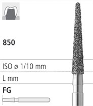 Боры стоматологические алмазные FG 850/016, золот., 6шт. ISO код 314199514016., арт: FG234/6 GB FG234/6GB