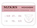 Монк моноквик - хирургическая мононить сополимерная1712О1 Premium-5/0 (1)75 МОНК МОНОКВИК хирургическая мононить ,сополимерная, обратно-режущая игла, MZKRS (Россия) 1712О1-5/0-(1)75--МОНК - фото 492859