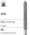 Боры стоматологические алмазные FG 879L/015, 6шт. ISO код 314291524015., арт: FG410L/6 FG410L/6 - фото 500877