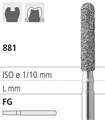 Боры стоматологические алмазные FG 881/010, зол., 6шт. ISO код 314141514010, арт: FG309/6 GB FG309/6GB - фото 501284
