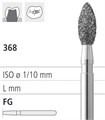 Боры стоматологические алмазные FG 368/016, желт., 6шт. ISO код 314257504016, арт: FG5255A/6 FG5255A/6 - фото 501305