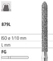 Боры стоматологические алмазные FG 879L/015, зол, 6шт. ISO код 314291514015., арт: FG410L/6 GB FG410L/6GB - фото 501352