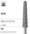 Боры стоматологические алмазные FG 850L/023, 6шт. ISO код 314199524023., арт: FG240/6 FG240/6 - фото 502355